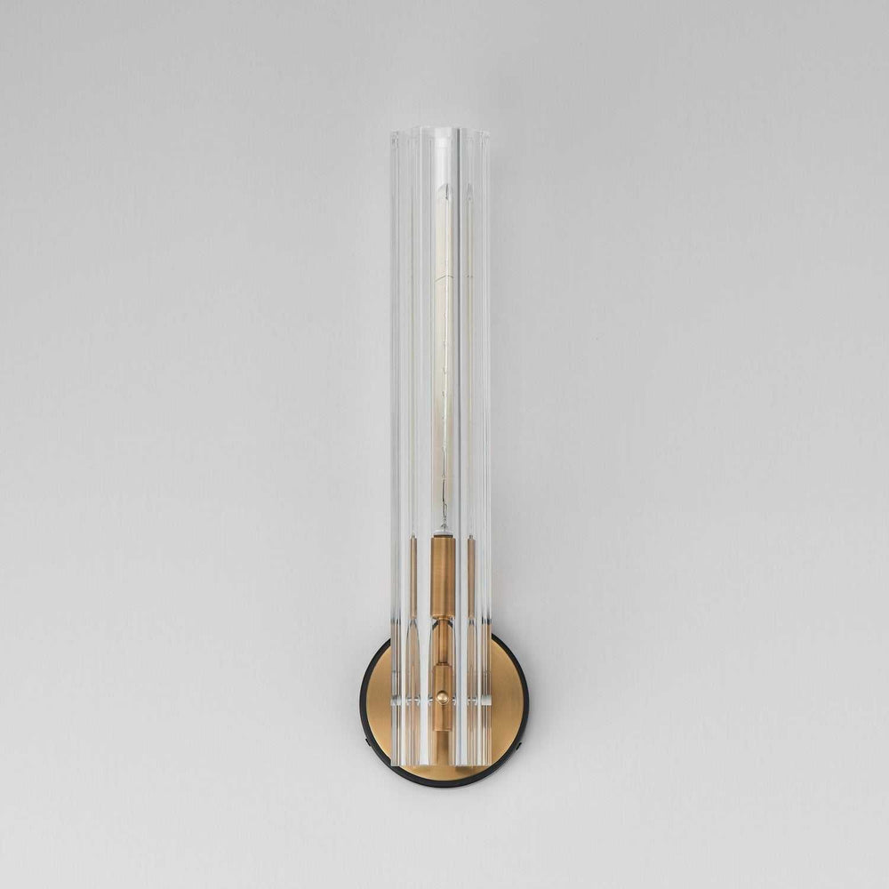 Maxim - 16110CLBKAB - One Light Wall Sconce - Flambeau - Black / Antique Brass