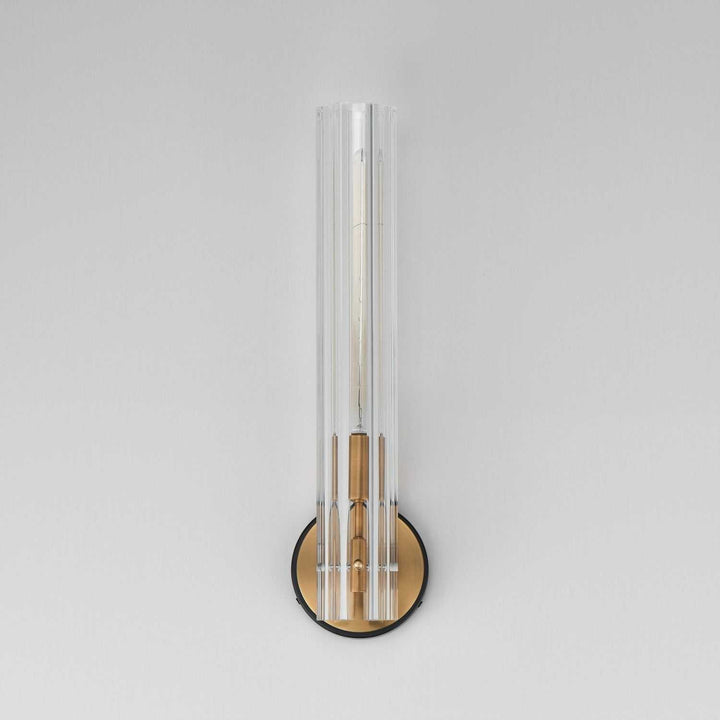 Maxim - 16110CLBKAB - One Light Wall Sconce - Flambeau - Black / Antique Brass
