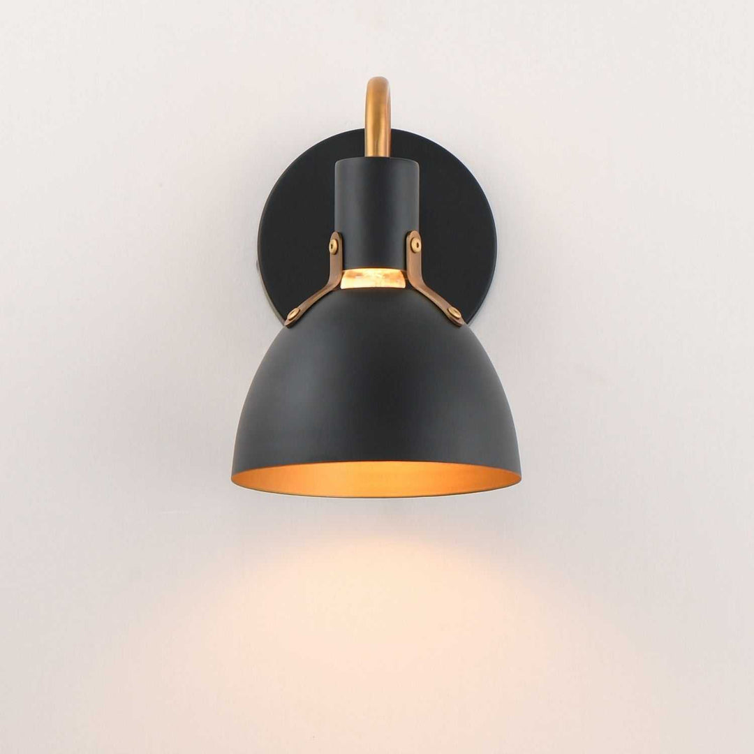 Maxim - 12341BKAB - One Light Wall Sconce - Dusk - Black / Antique Brass