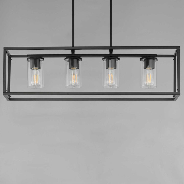 Maxim - 10288CLBK - Four Light Linear Pendant - Lateral - Black