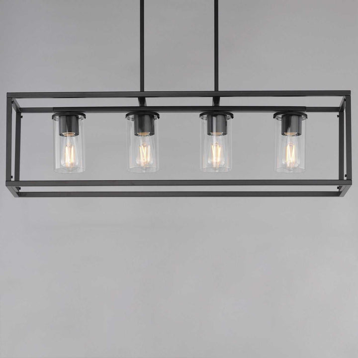 Maxim - 10288CLBK - Four Light Linear Pendant - Lateral - Black