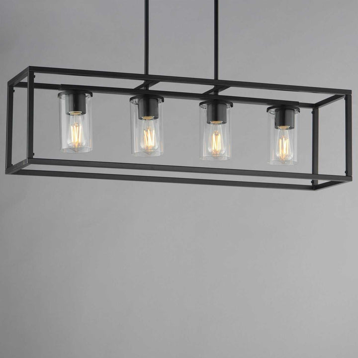Maxim - 10288CLBK - Four Light Linear Pendant - Lateral - Black
