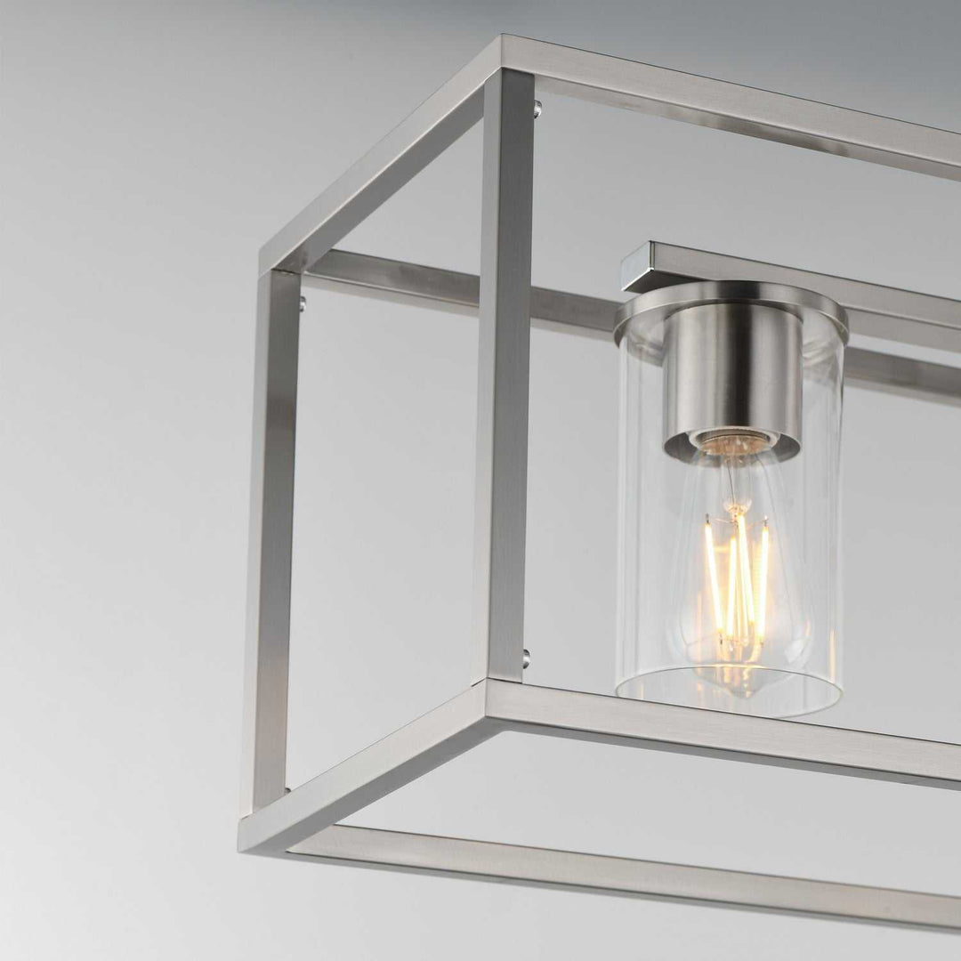 Lateral Four Light Linear Pendant in Satin Nickel Maxim