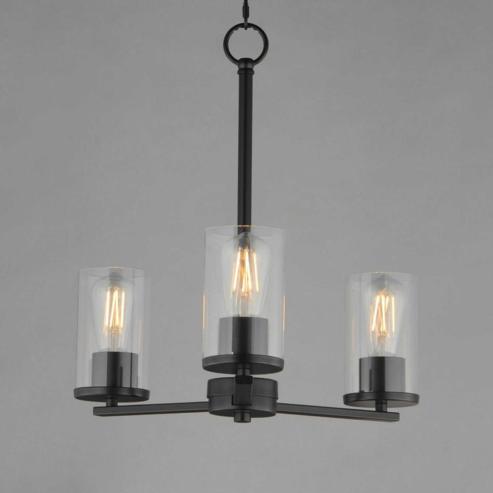 Maxim - 10287CLBK - Three Light Chandelier - Lateral - Black