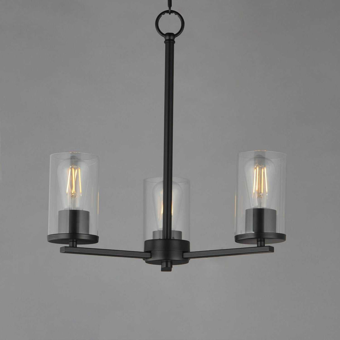 Maxim - 10287CLBK - Three Light Chandelier - Lateral - Black