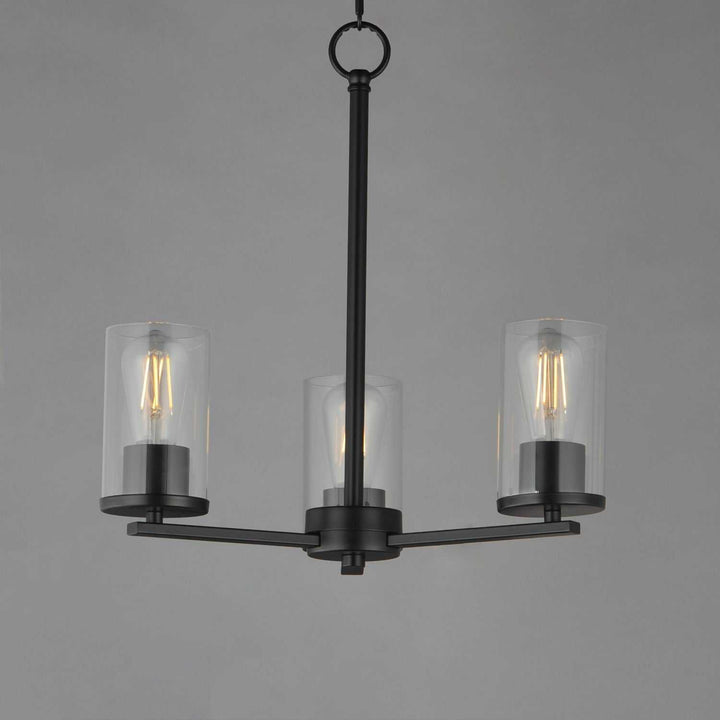 Maxim - 10287CLBK - Three Light Chandelier - Lateral - Black