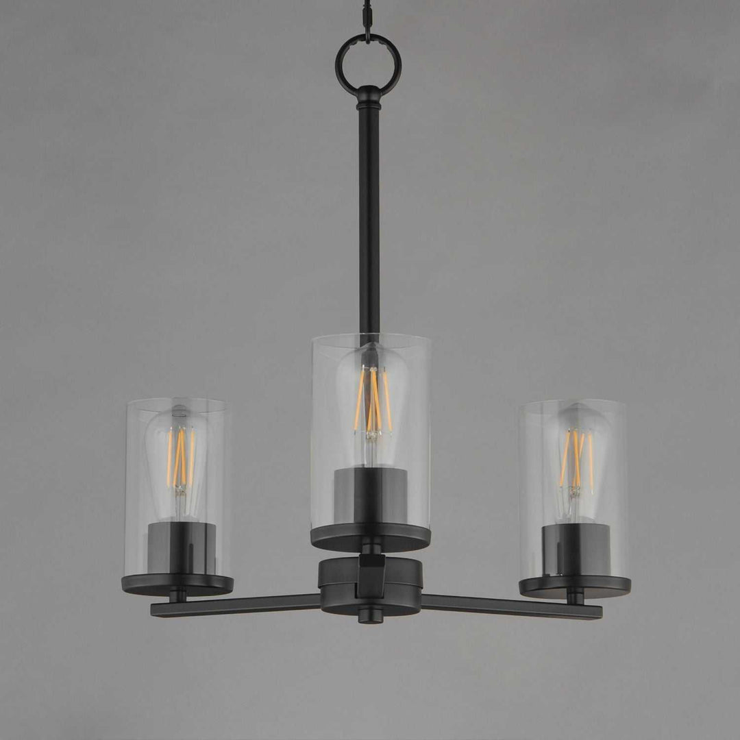 Maxim - 10287CLBK - Three Light Chandelier - Lateral - Black