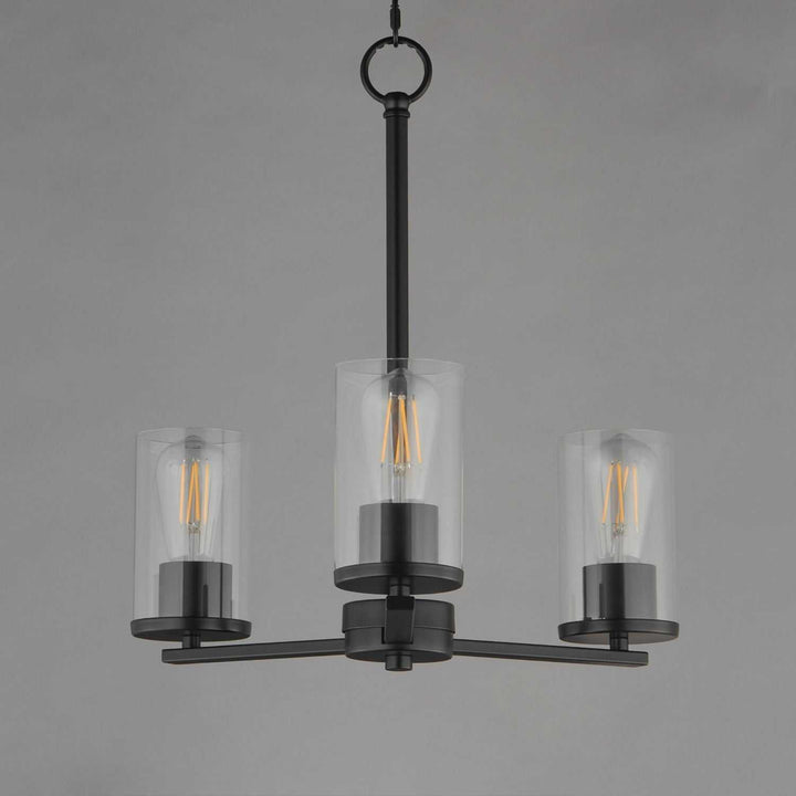 Maxim - 10287CLBK - Three Light Chandelier - Lateral - Black