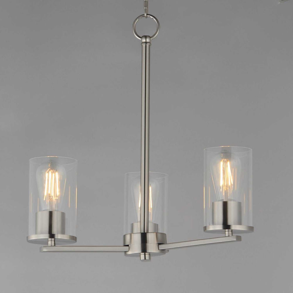 Maxim - 10287CLSN - Three Light Chandelier - Lateral - Satin Nickel