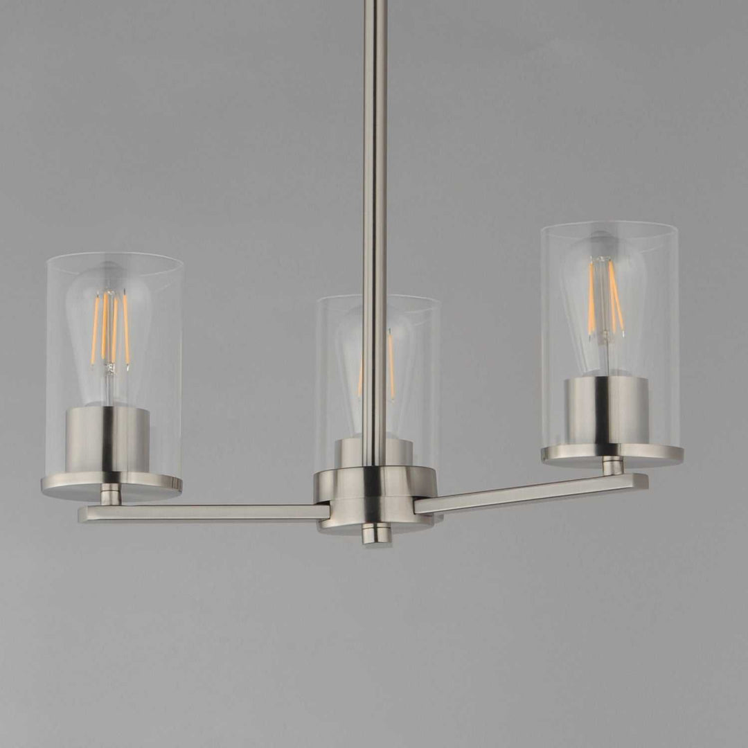 Maxim - 10287CLSN - Three Light Chandelier - Lateral - Satin Nickel