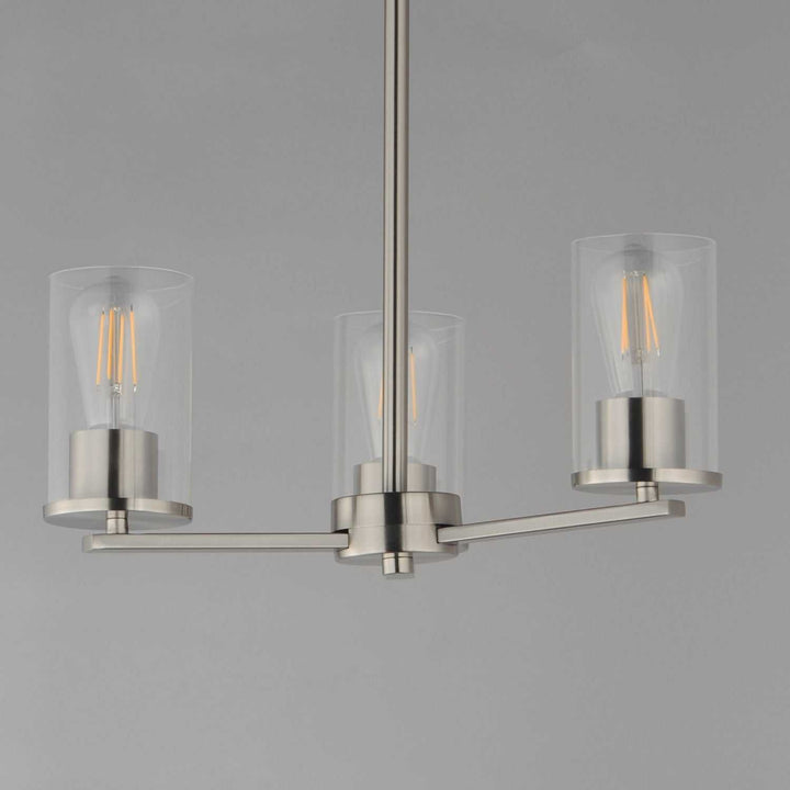 Maxim - 10287CLSN - Three Light Chandelier - Lateral - Satin Nickel
