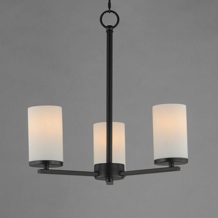 Maxim - 10287SWBK - Three Light Chandelier - Lateral - Black