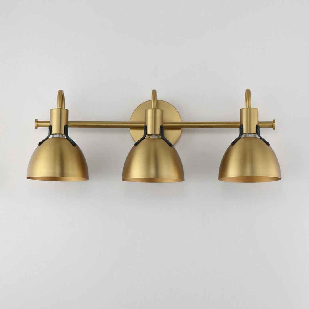 Maxim - 12343SBR - Three Light Wall Sconce - Dusk - Satin Brass