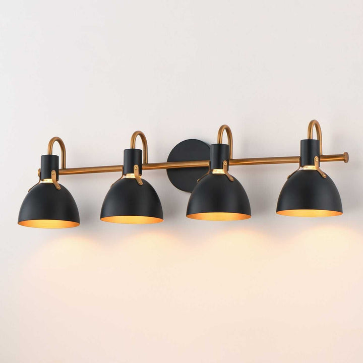 Maxim - 12344BKAB - Four Light Wall Sconce - Dusk - Black / Antique Brass
