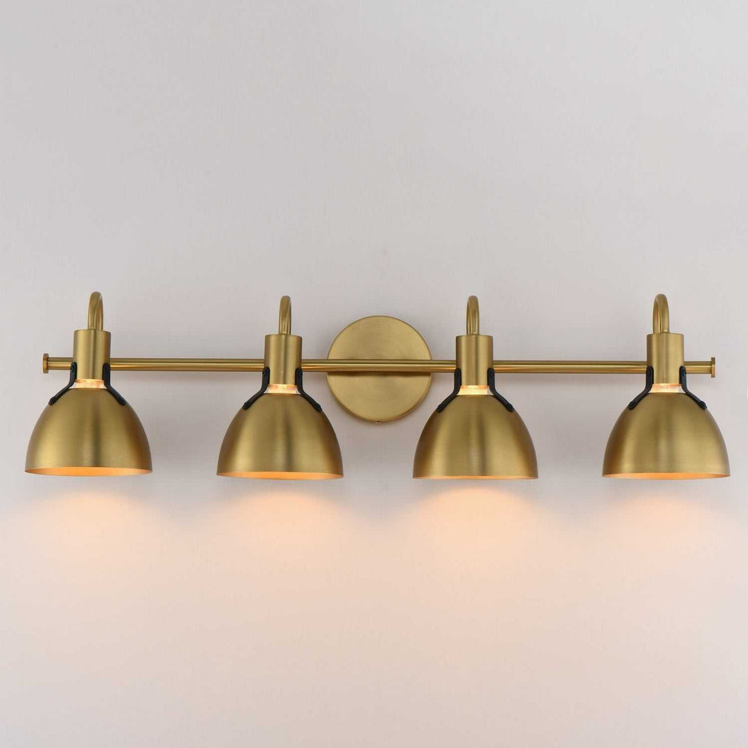 Maxim - 12344SBR - Four Light Wall Sconce - Dusk - Satin Brass