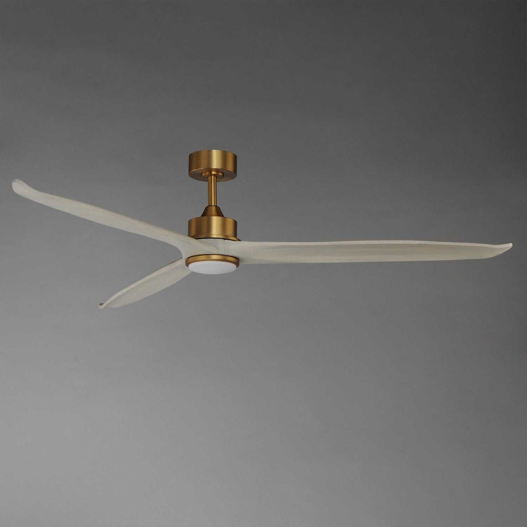 Maxim - 88833WTNABWWT - 72" Ceiling Fan - Woodwind - Natural Aged Brass