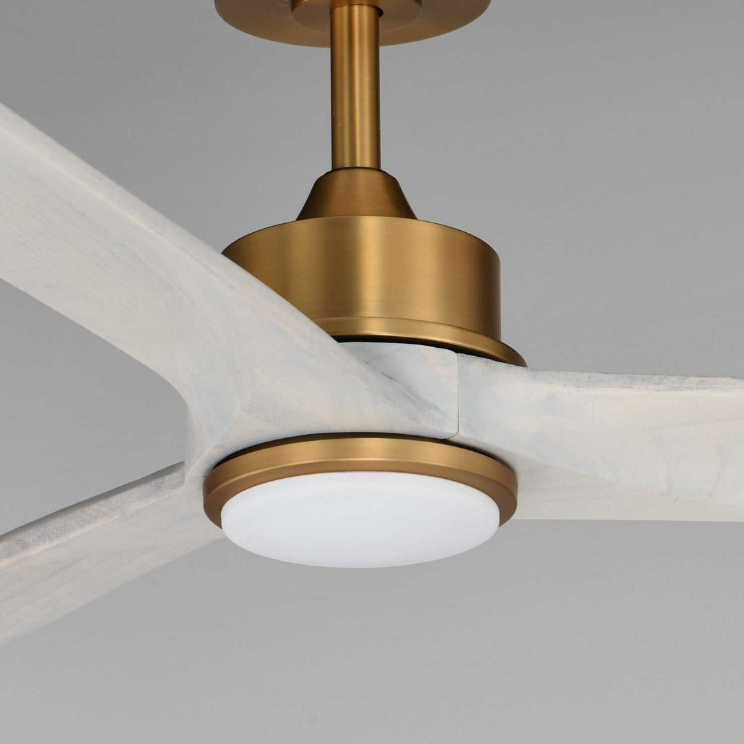 Maxim - 88834WTNABWWT - 80" Ceiling Fan - Woodwind - Natural Aged Brass