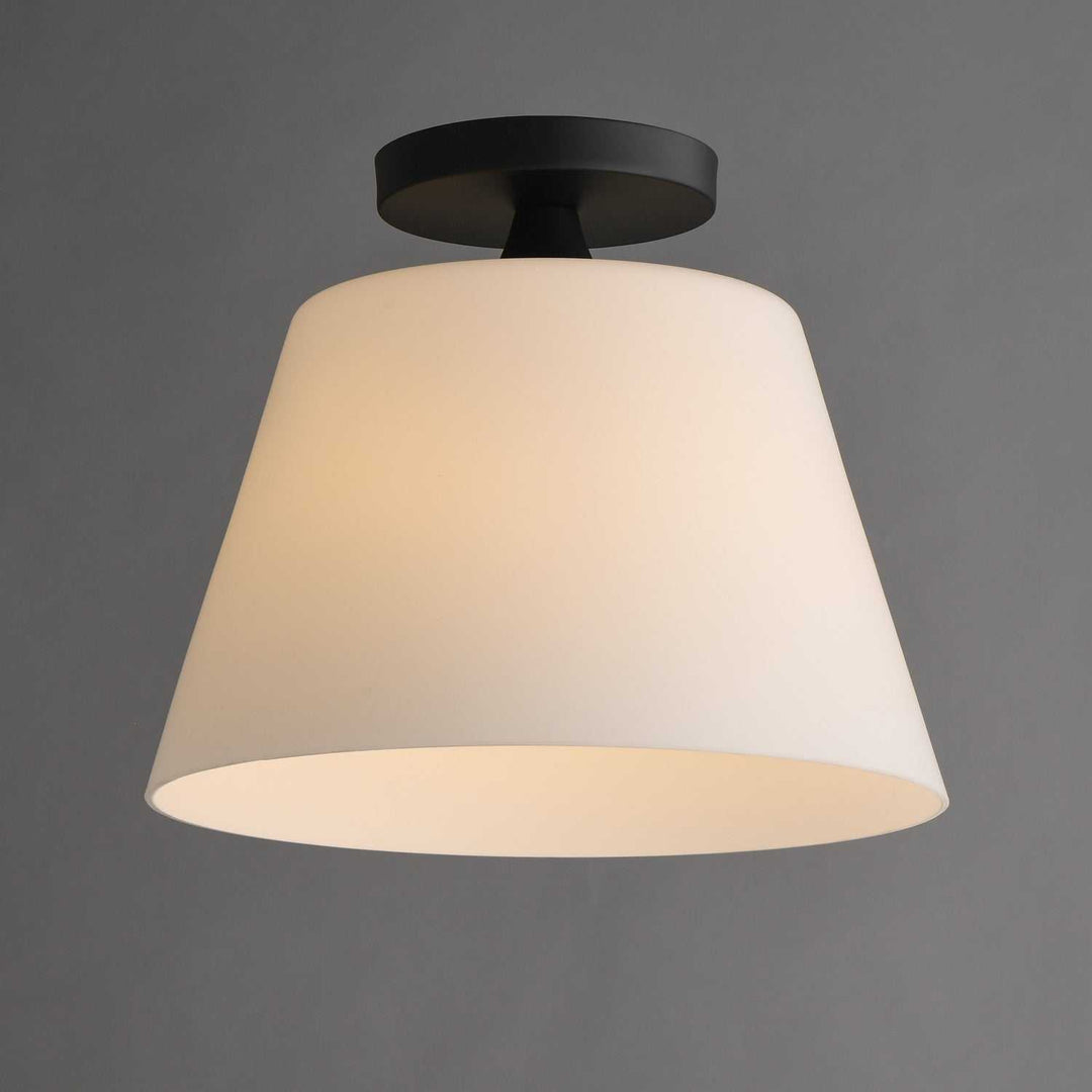 Maxim - 12880SWBK - One Light Semi-Flush Mount/Pendant - Hudson - Black