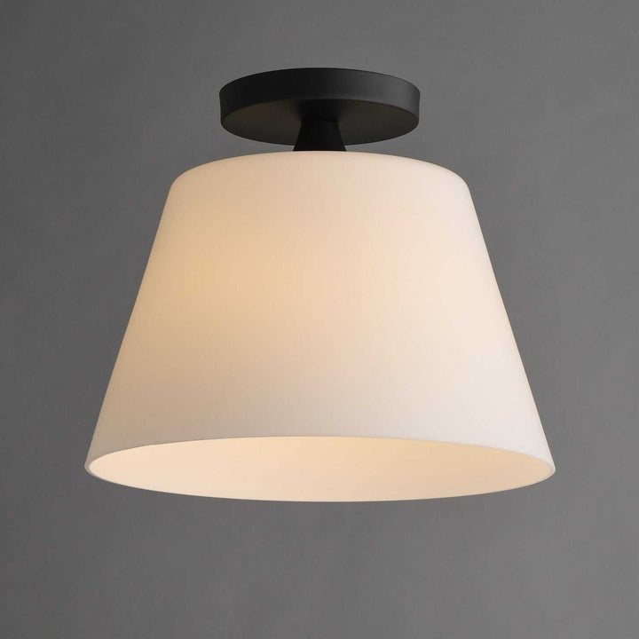 Maxim - 12880SWBK - One Light Semi-Flush Mount/Pendant - Hudson - Black