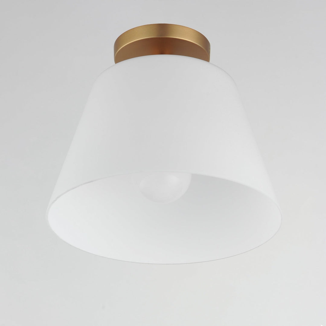 Maxim - 12880SWNAB - One Light Semi-Flush Mount/Pendant - Hudson - Natural Aged Brass