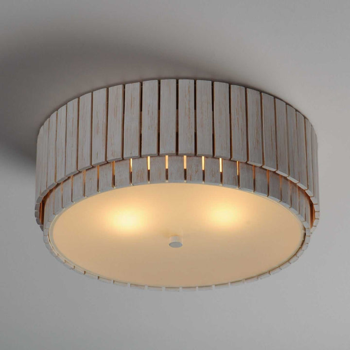 Maxim - 14459WWTEC - Two Light Flush Mount - Satori - Ecru