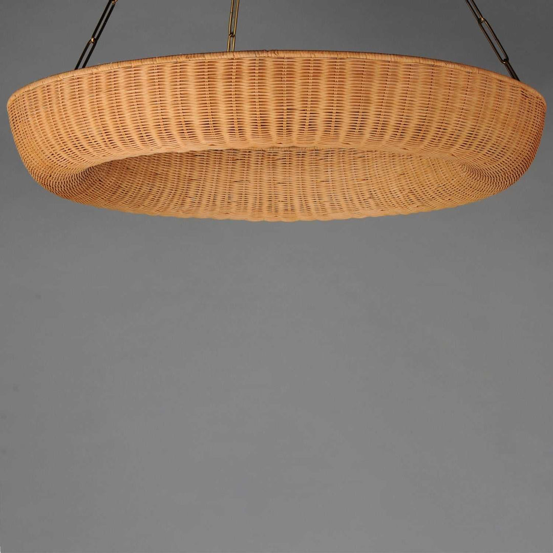 Maxim - 14314NANAB - Eight Light Pendant - Bower - Natural Aged Brass