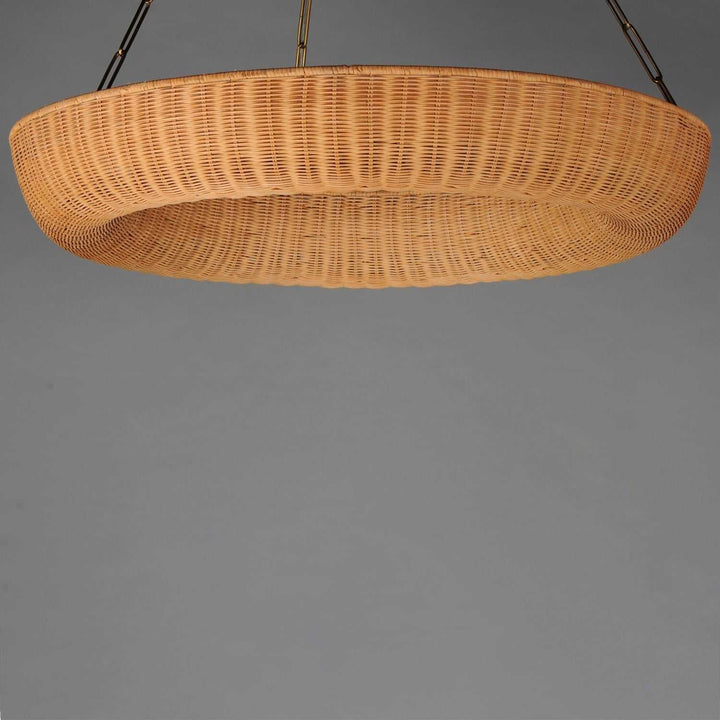 Maxim - 14314NANAB - Eight Light Pendant - Bower - Natural Aged Brass