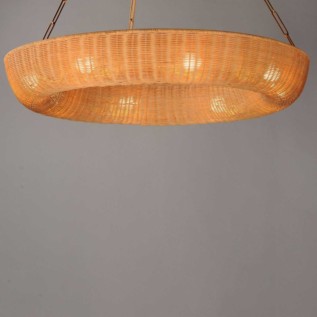 Maxim - 14314NANAB - Eight Light Pendant - Bower - Natural Aged Brass