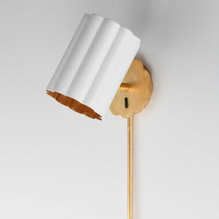 Maxim - 18050MWGL - One Light Wall Sconce - Primrose - Gold Leaf
