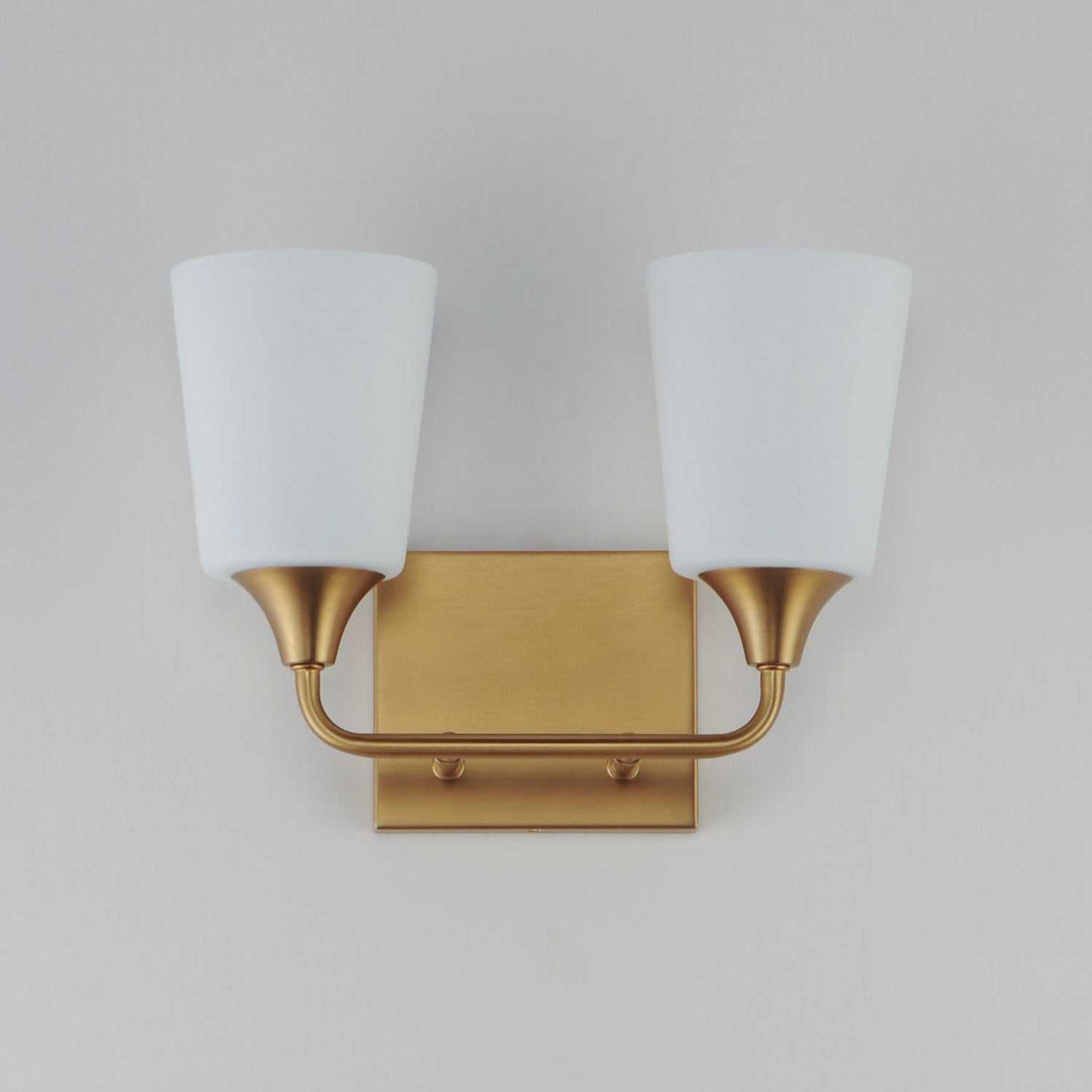 Maxim - 12882SWNAB - Two Light Bath Vanity - Hudson - Natural Aged Brass