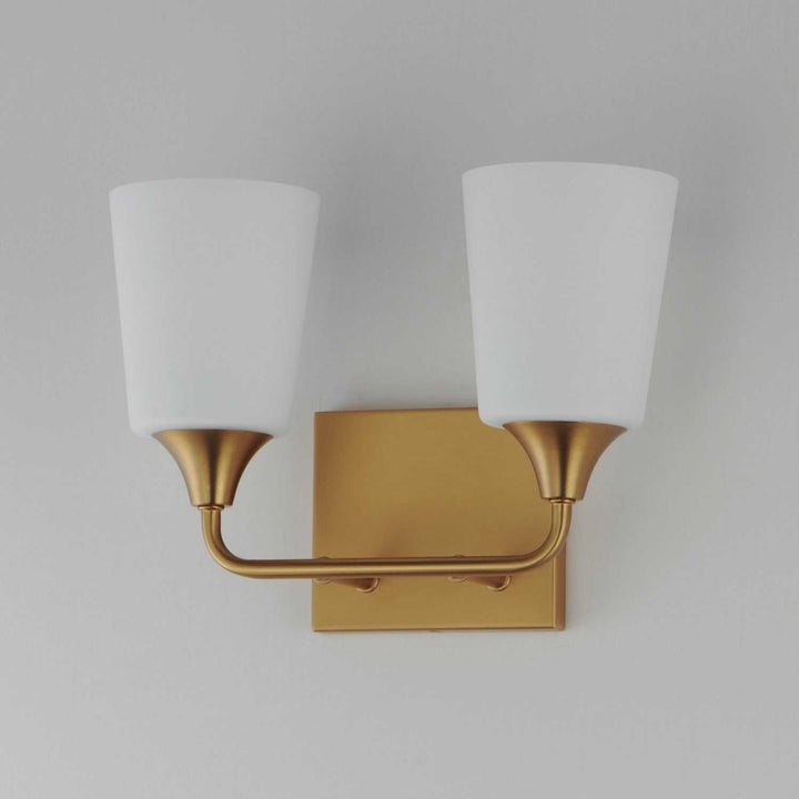 Maxim - 12882SWNAB - Two Light Bath Vanity - Hudson - Natural Aged Brass