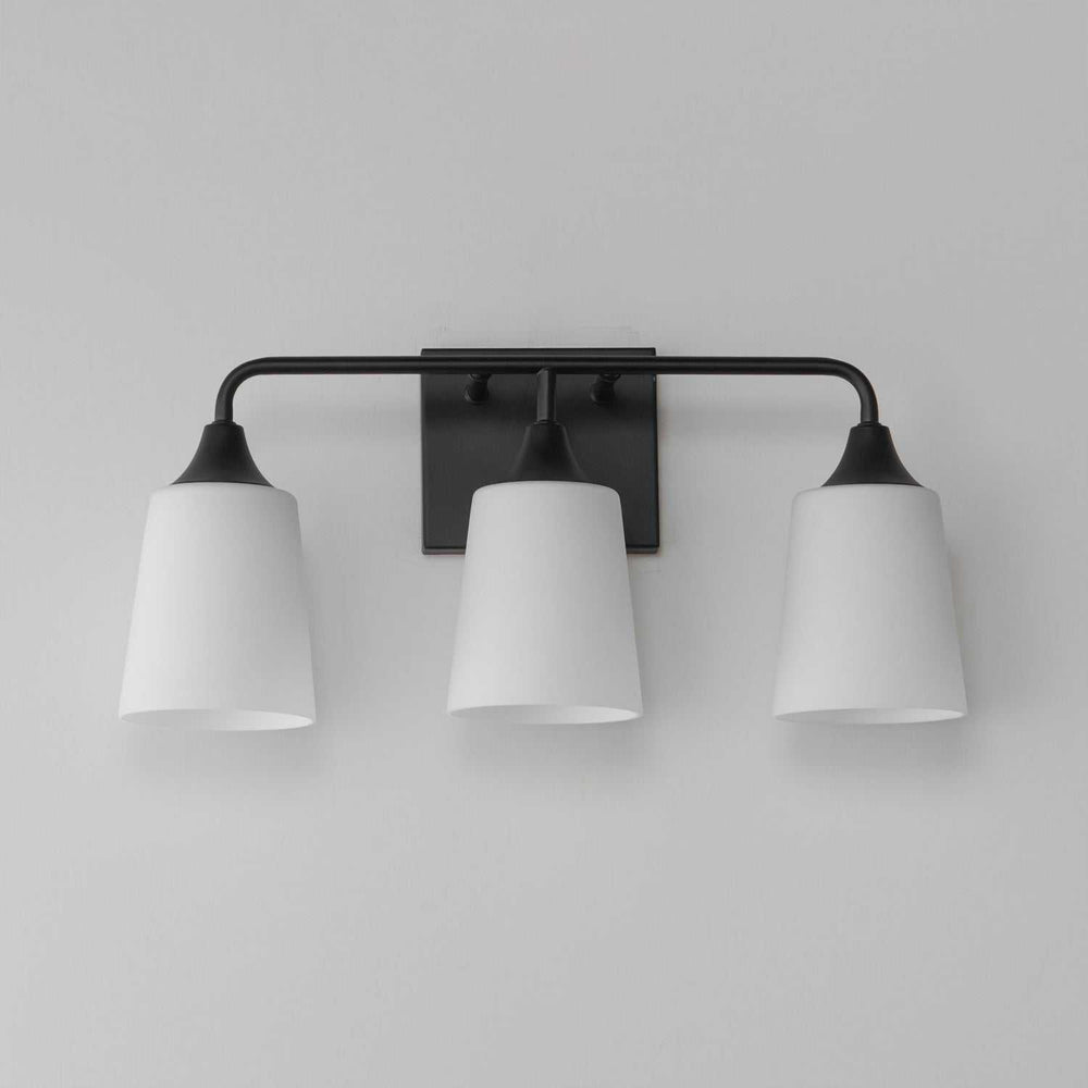 Maxim - 12883SWBK - Three Light Bath Vanity - Hudson - Black