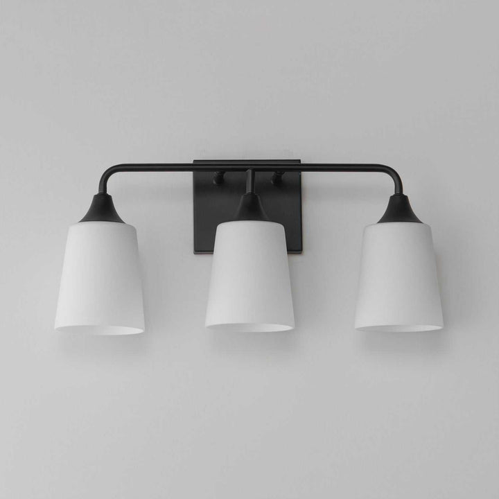Maxim - 12883SWBK - Three Light Bath Vanity - Hudson - Black