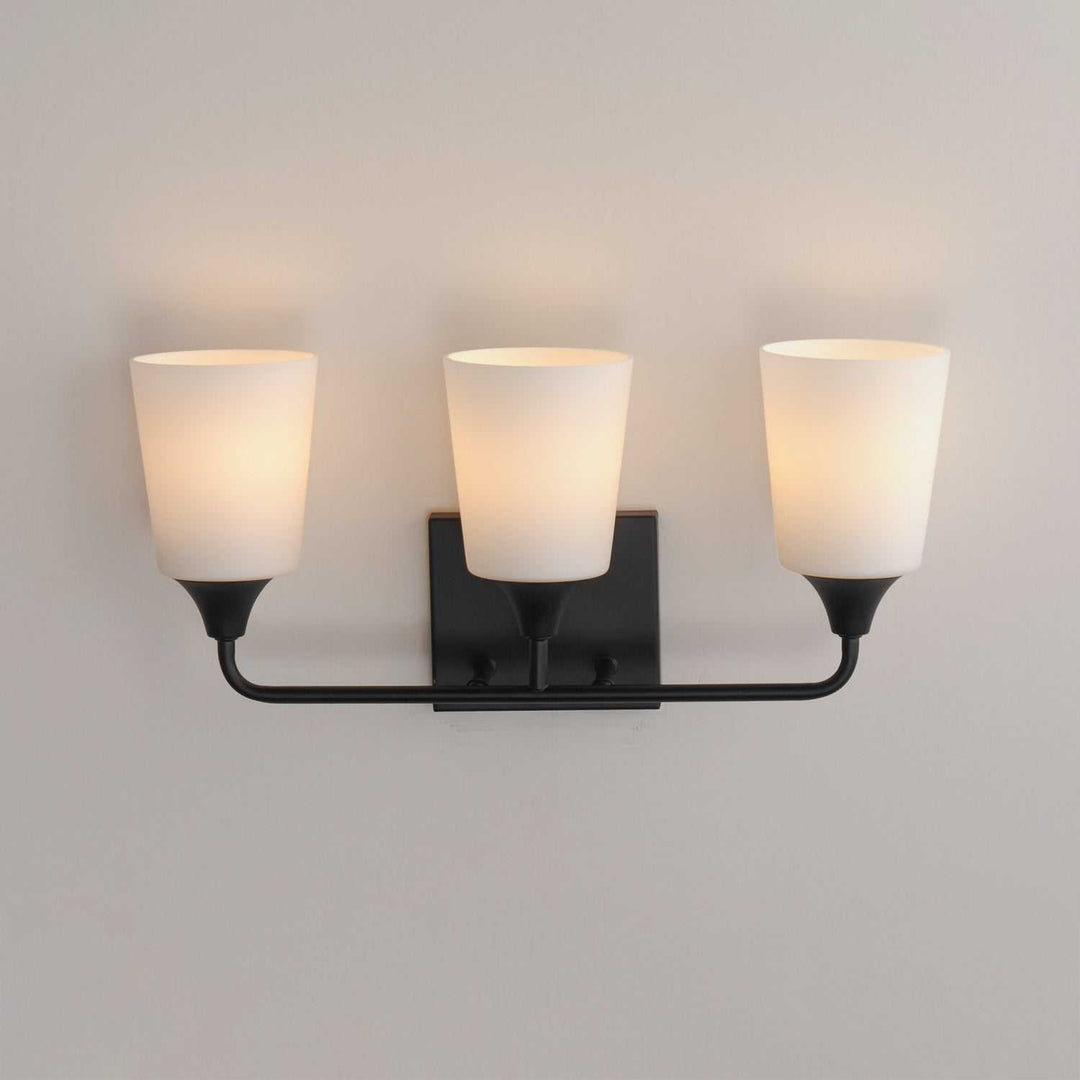 Maxim - 12883SWBK - Three Light Bath Vanity - Hudson - Black