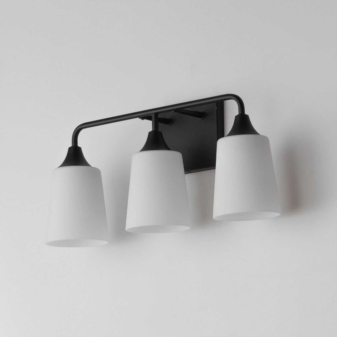 Maxim - 12883SWBK - Three Light Bath Vanity - Hudson - Black