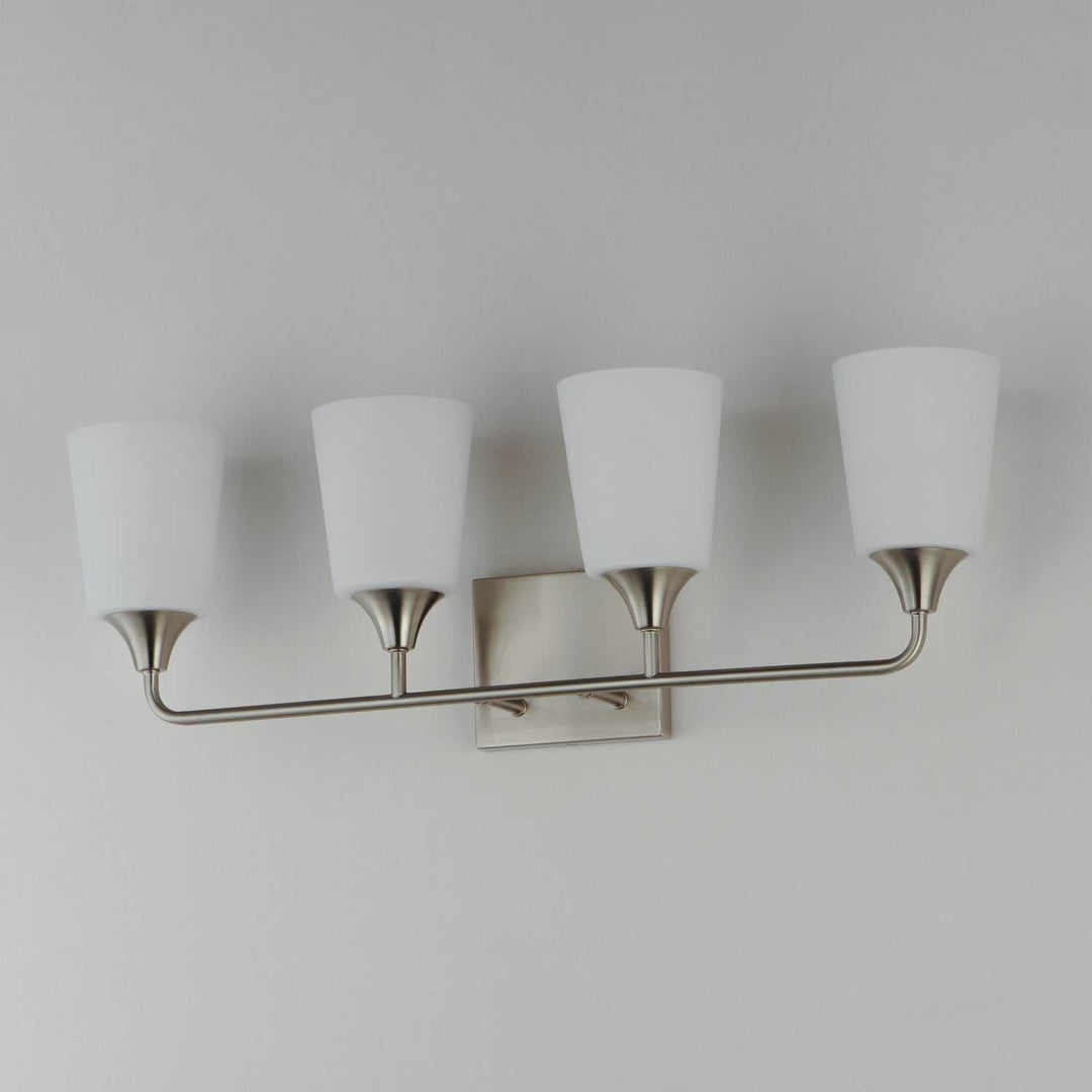 Maxim - 12884SWSN - Four Light Bath Vanity - Hudson - Satin Nickel