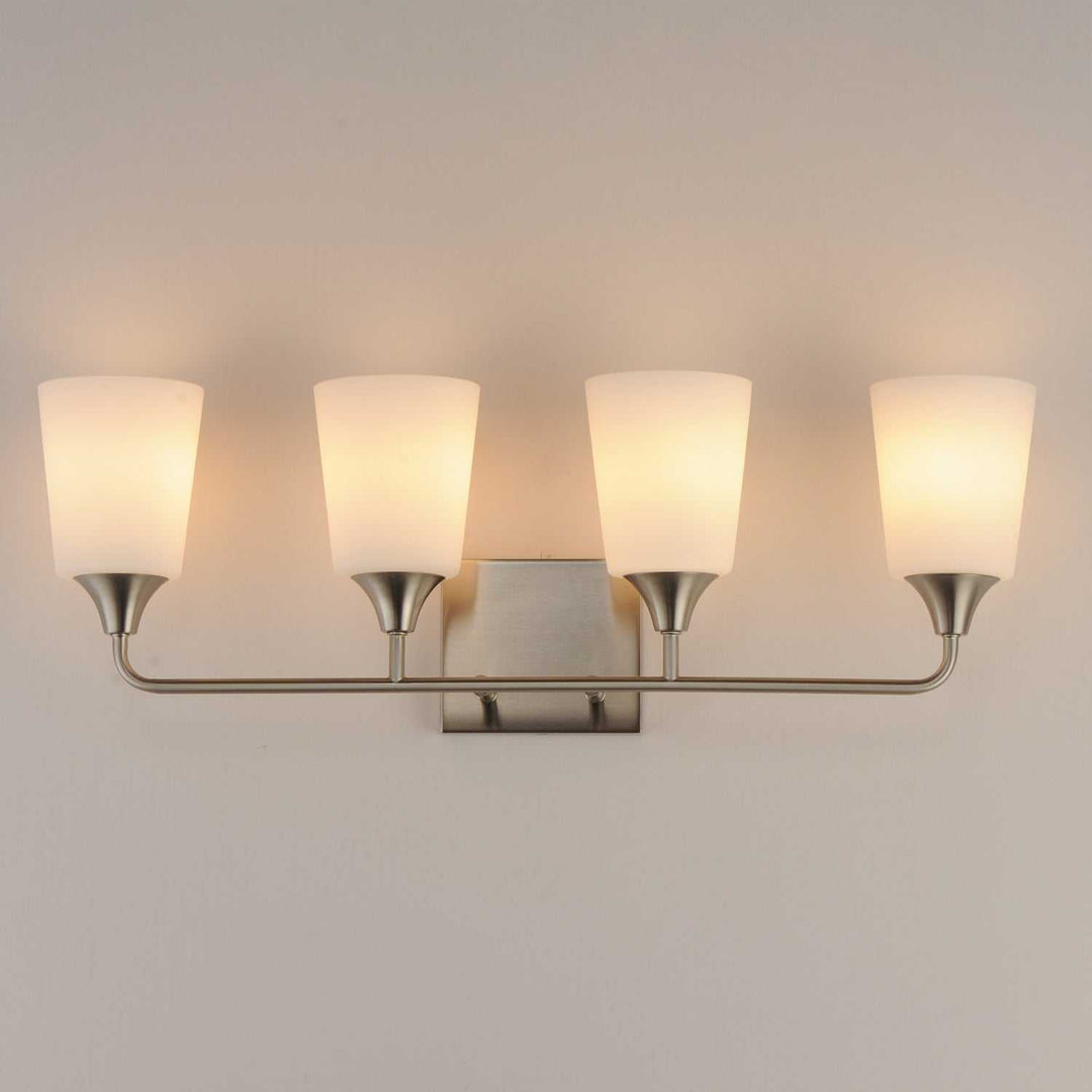 Maxim - 12884SWSN - Four Light Bath Vanity - Hudson - Satin Nickel