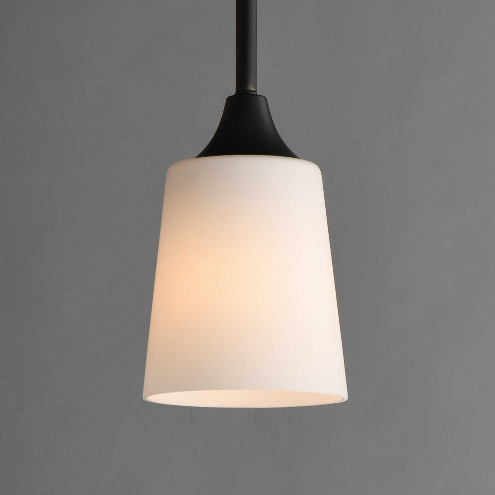 Hudson One Light Pendant in Black Maxim