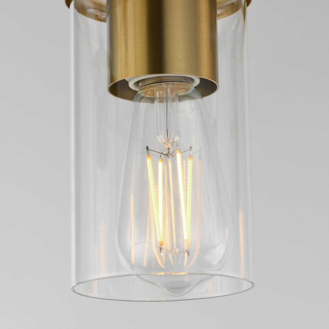 Lateral One Light Pendant in Satin Brass Maxim