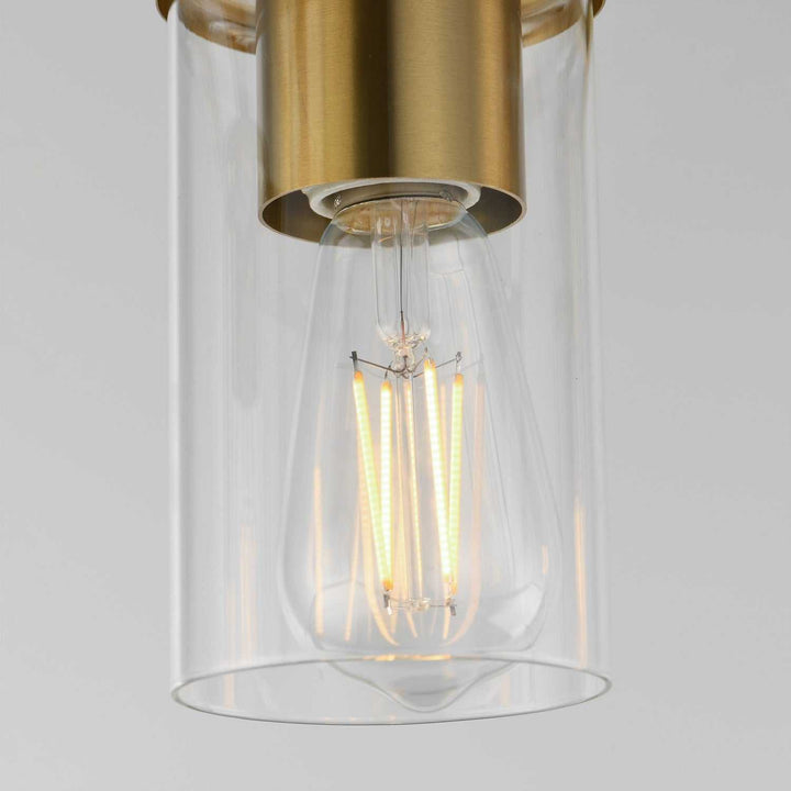 Lateral One Light Pendant in Satin Brass Maxim