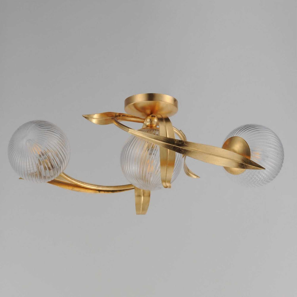 Maxim - 28717CRGL - Three Light Flush Mount - Firenze - Gold Leaf