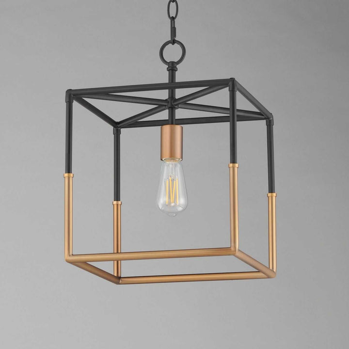 Maxim - 28621BKWBR - One Light Pendant - SoHo - Black/Weathered Brass