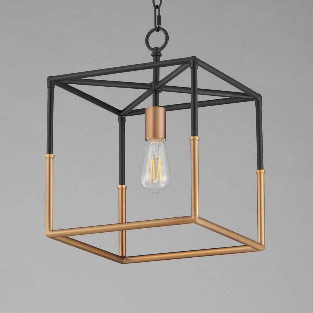 Maxim - 28621BKWBR - One Light Pendant - SoHo - Black/Weathered Brass