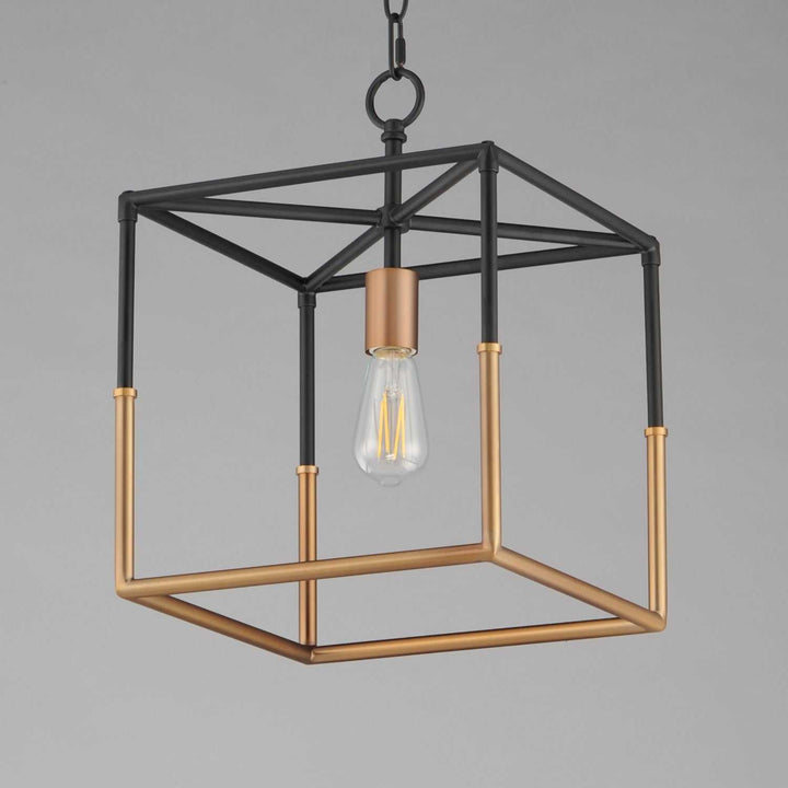 Maxim - 28621BKWBR - One Light Pendant - SoHo - Black/Weathered Brass