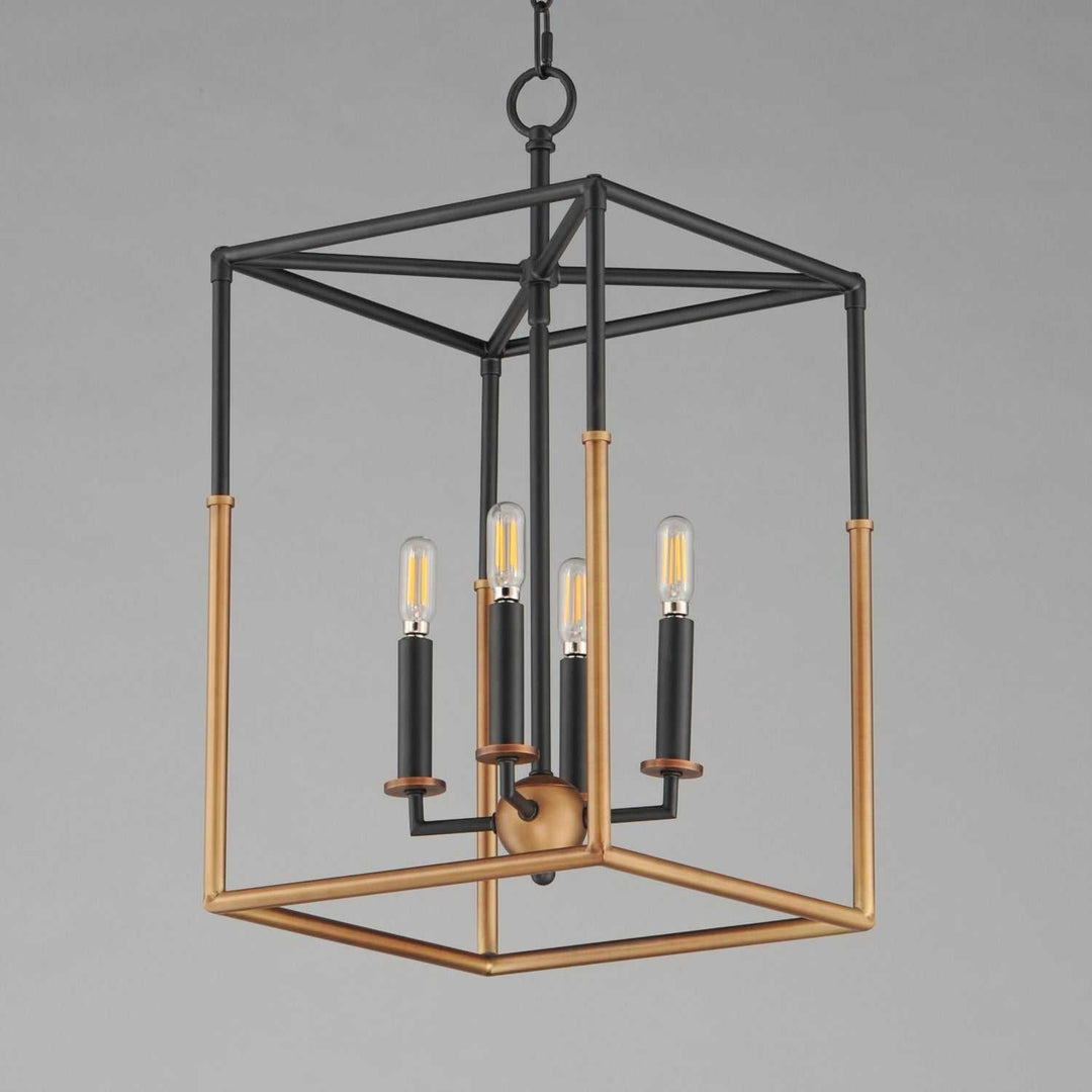 Maxim - 28624BKWBR - Four Light Pendant - SoHo - Black/Weathered Brass