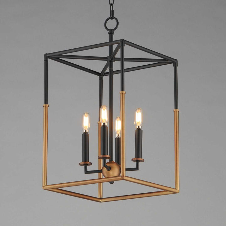 Maxim - 28624BKWBR - Four Light Pendant - SoHo - Black/Weathered Brass