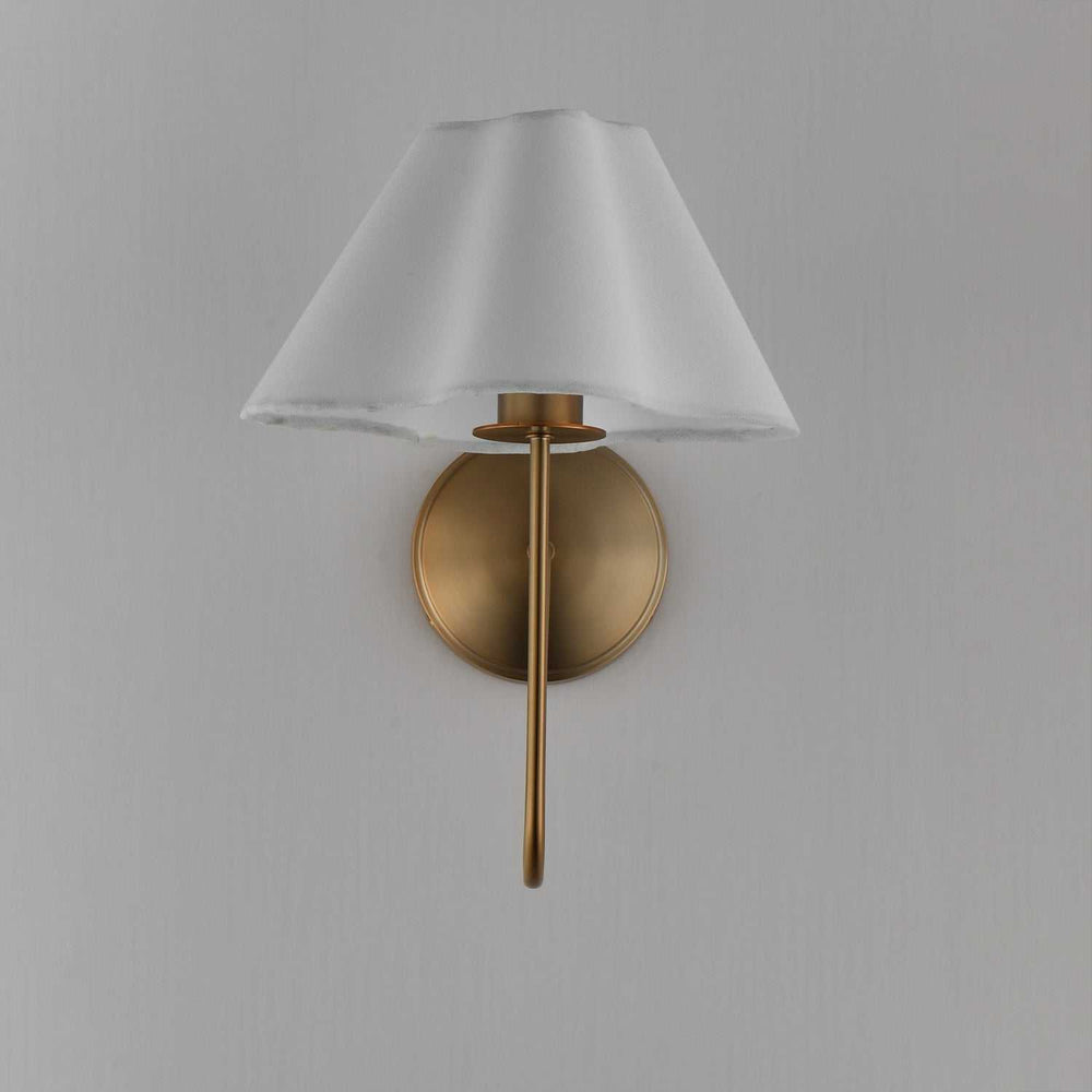 Maxim - 18100WTNAB - One Light Wall Sconce - Saxon - Natural Aged Brass