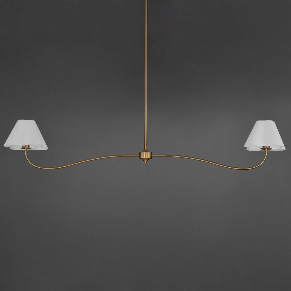 Maxim - 18102WTNAB - Two Light Pendant - Saxon - Natural Aged Brass