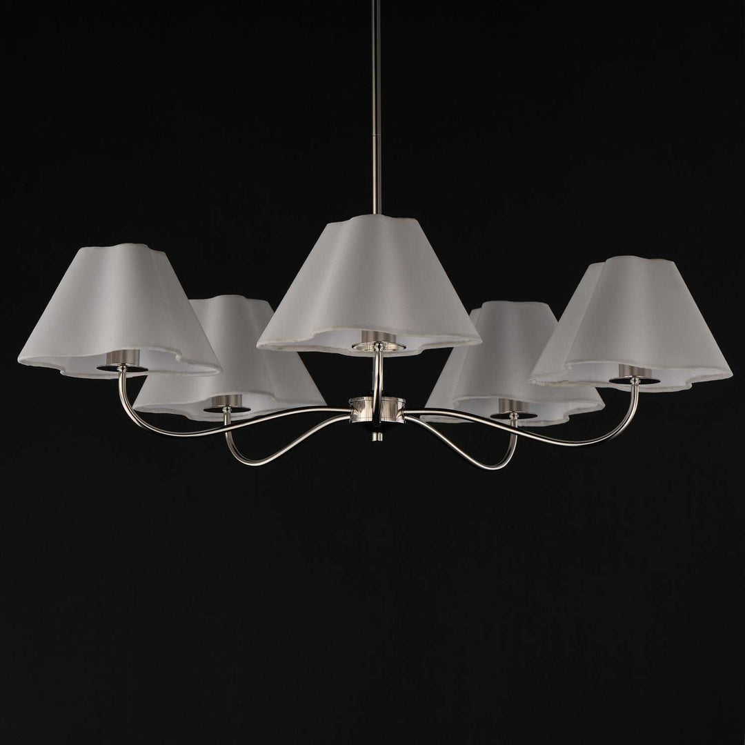 Maxim - 18105WTPN - Five Light Chandelier - Saxon - Polished Nickel