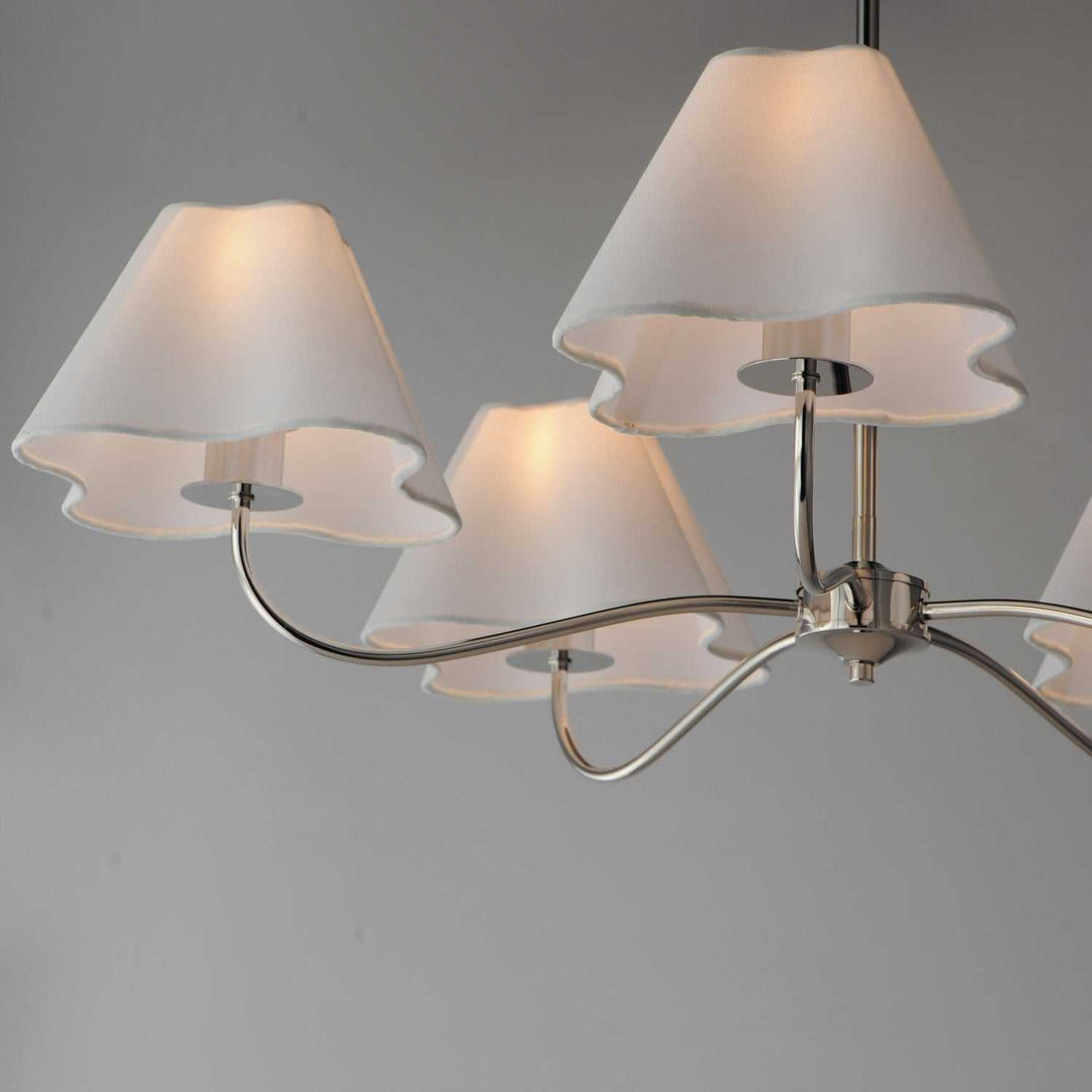 Maxim - 18105WTPN - Five Light Chandelier - Saxon - Polished Nickel